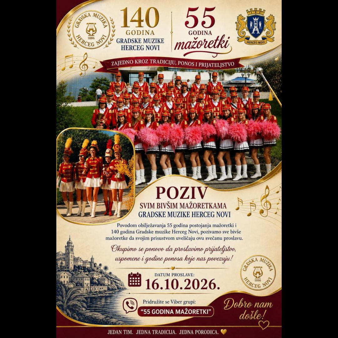 Poziv svim bivšim mažoretkama Gradske muzike Herceg Novi