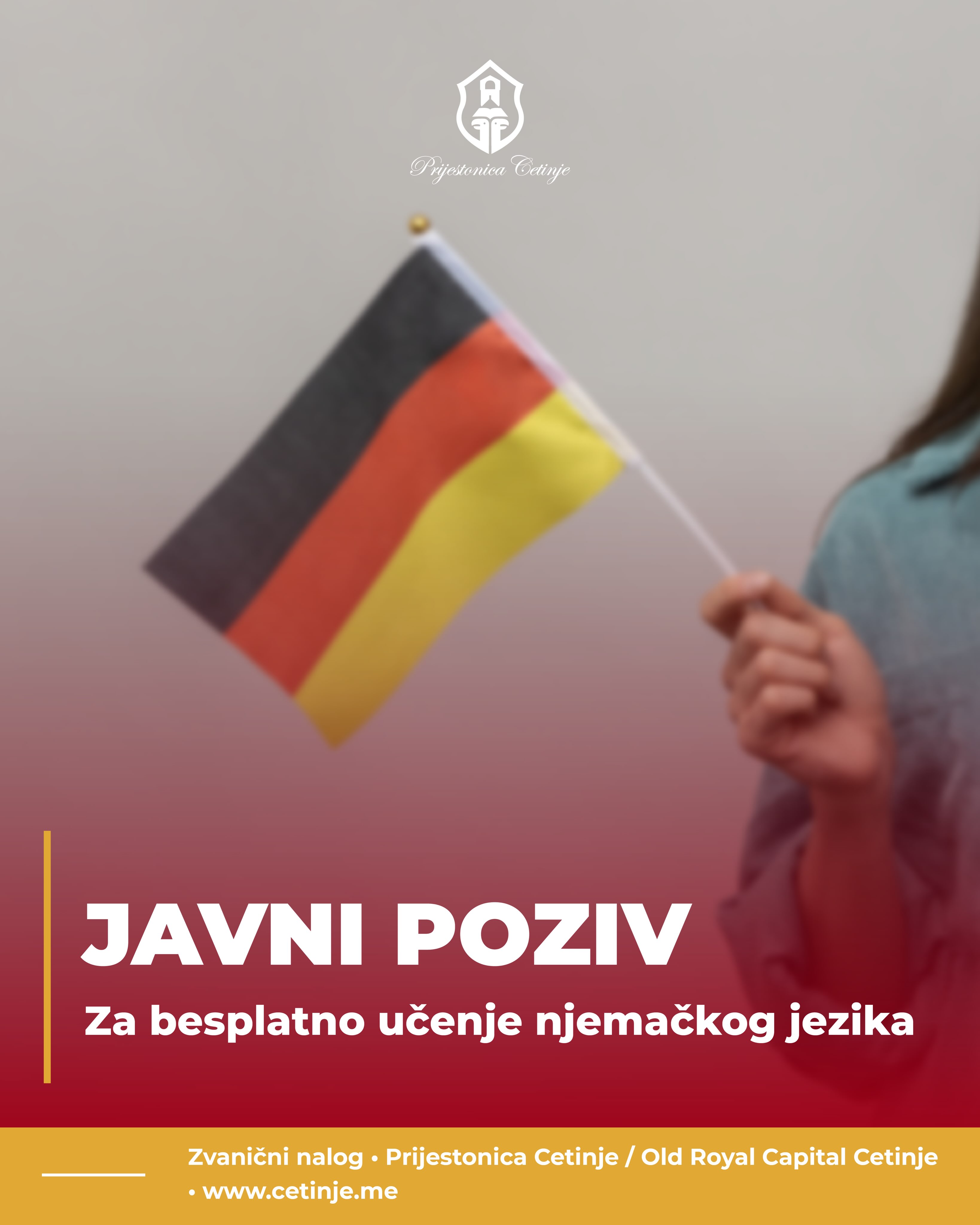 Besplatan kurs njemačkog jezika za osnovce - nivo A1.2, Prijestonica Cetinje
