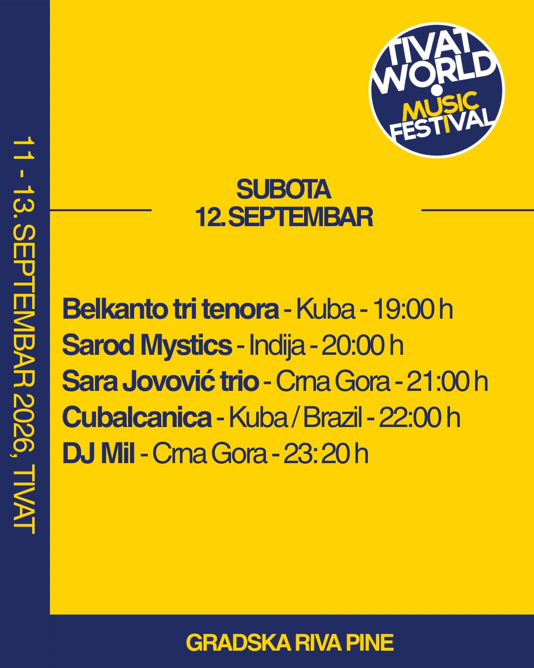 Tivat World Music Festival - Dan 2, Gradski trg Pine
