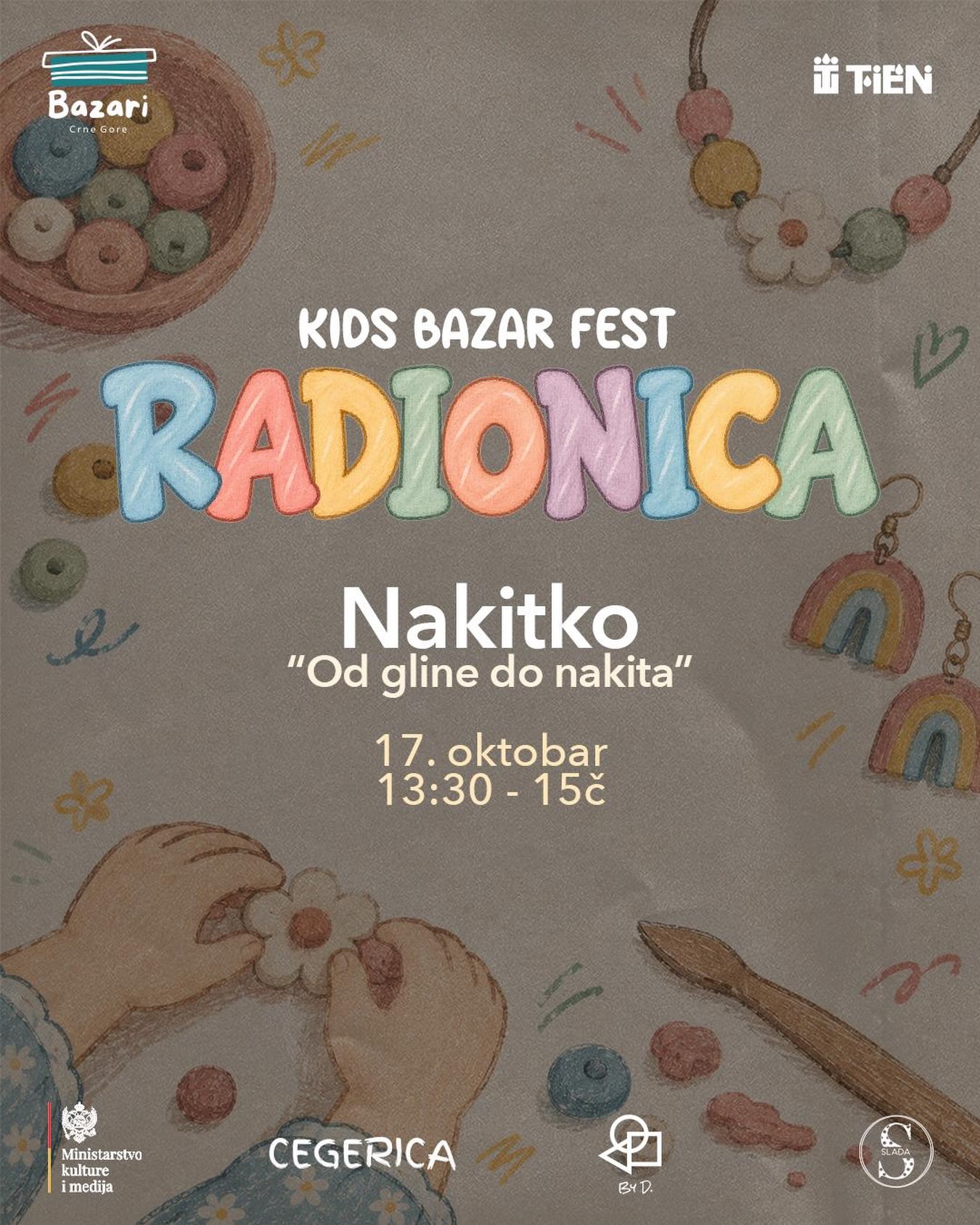 NAKITKO KIDS - kreativna radionica "Od gline do nakita"