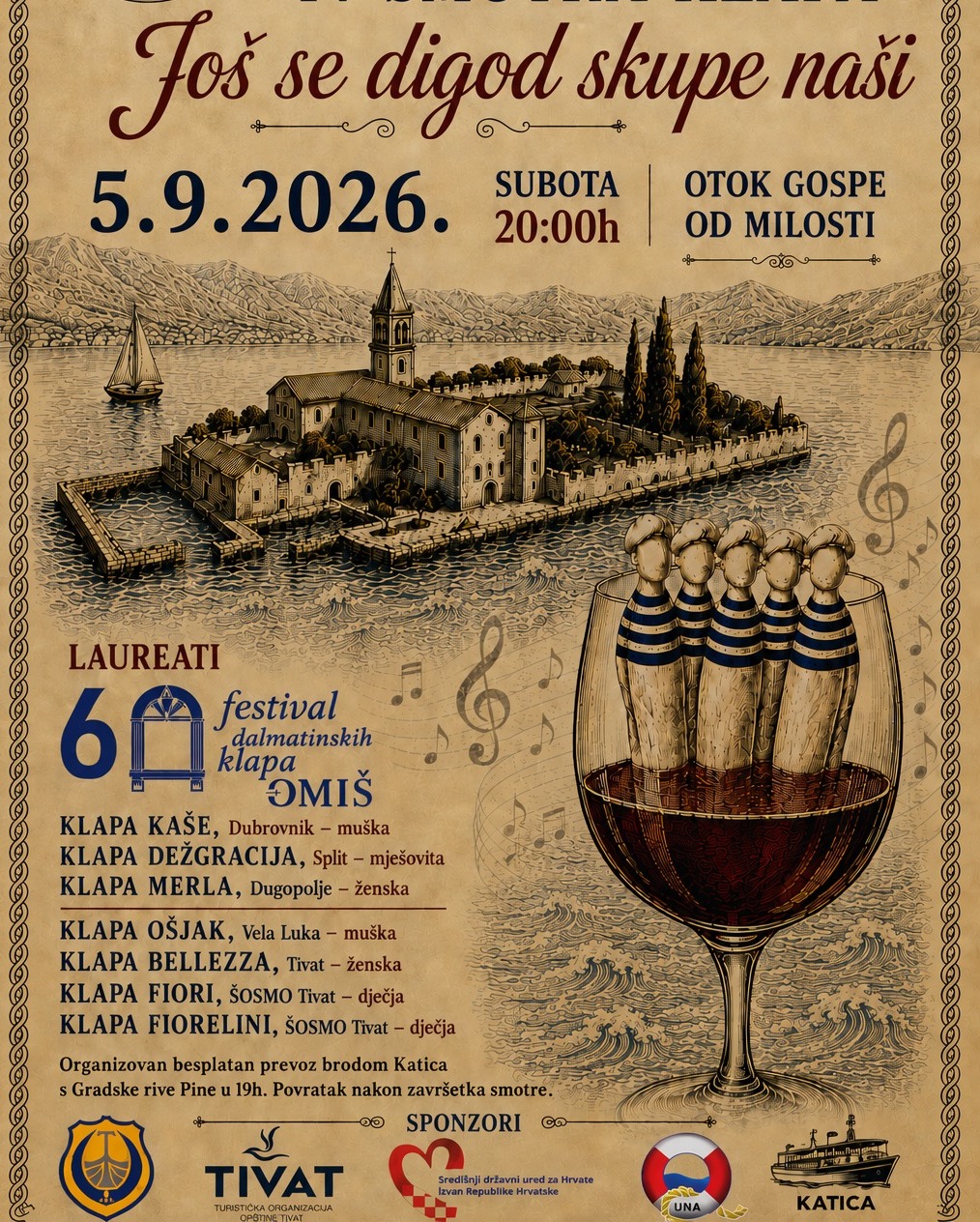 IV Smotra klapa - „Još se diod skupe naši", Otok Gospe od Milosti