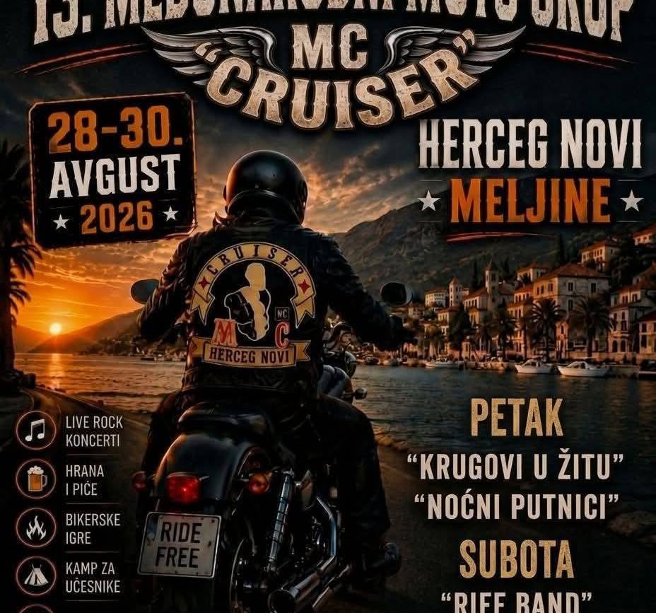 Moto MC 28-30 August 2026 Meljine, Herceg Novi, Meljine