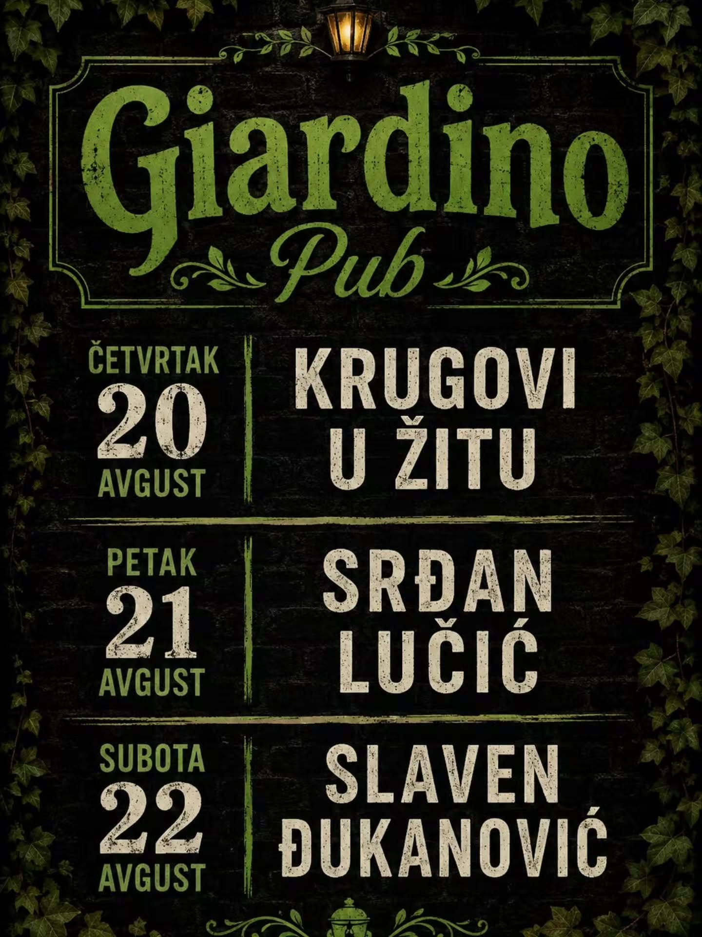 Slaven Đukanović, Giardino Pub