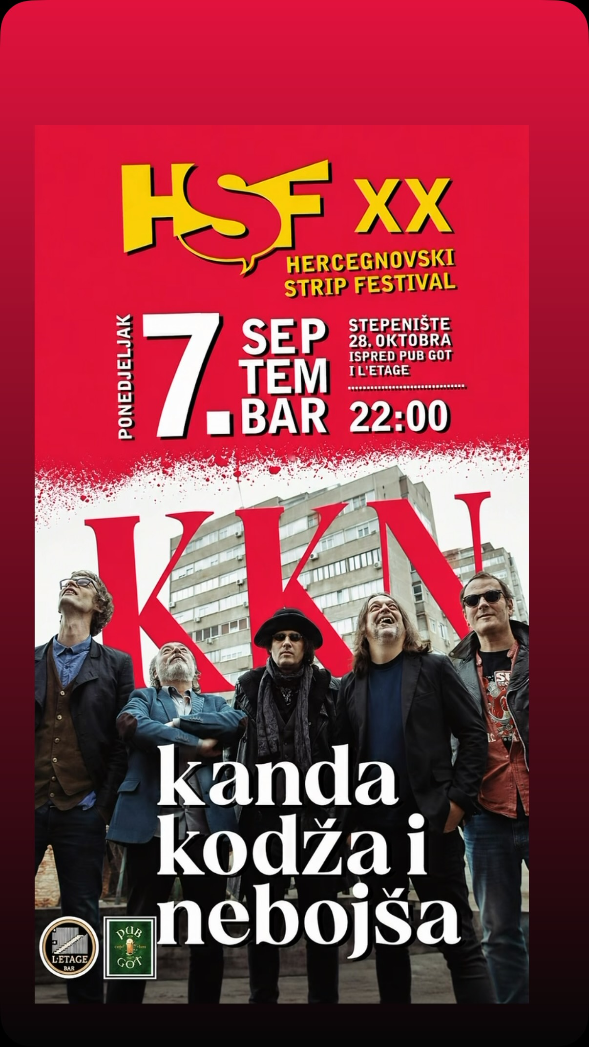 Kanda, Kodža i Nebojša na XX Hercegnovskom strip festivalu, Pub Got