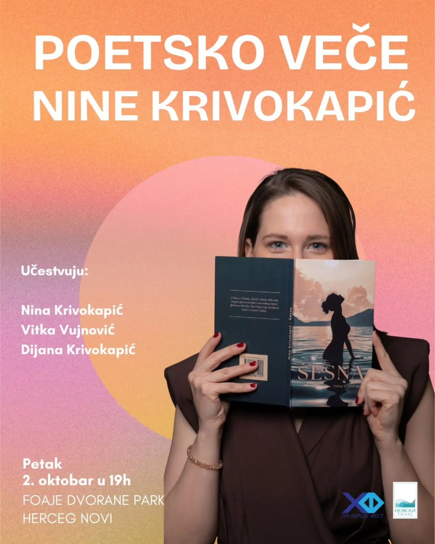 Poetsko veče Nine Krivokapić: „Šesna", Foaje Dvorane Park