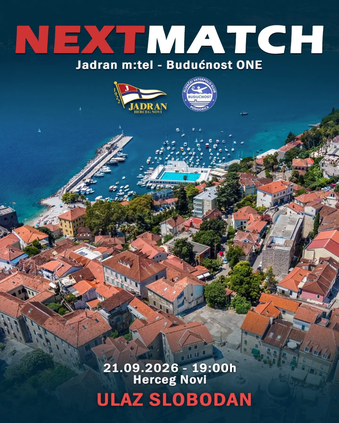 Vaterpolo: Jadran m:tel -- Budućnost ONE