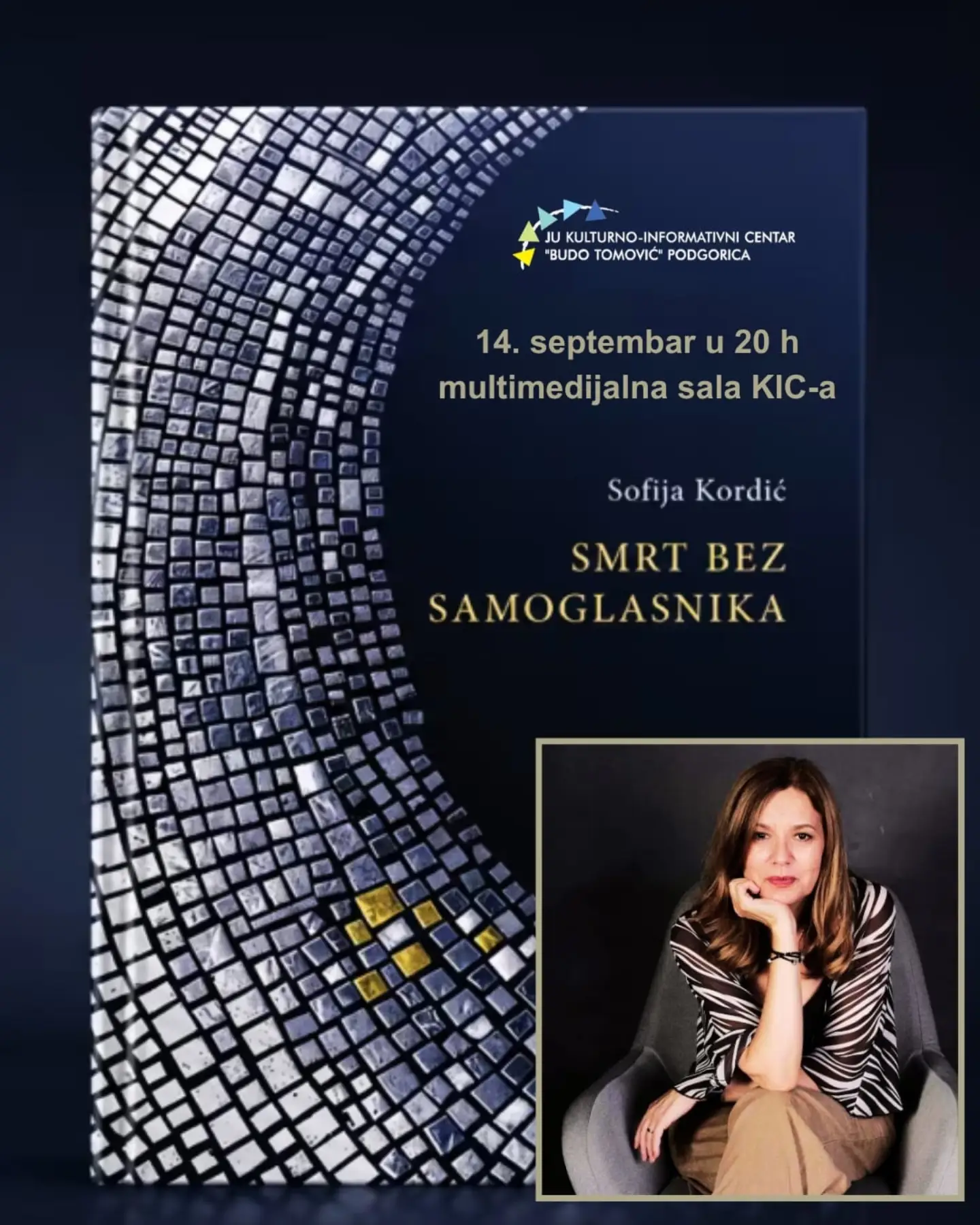 Promocija romana „Smrt bez samoglasnika" Sofije Kordić, KIC 'Budo Tomović'