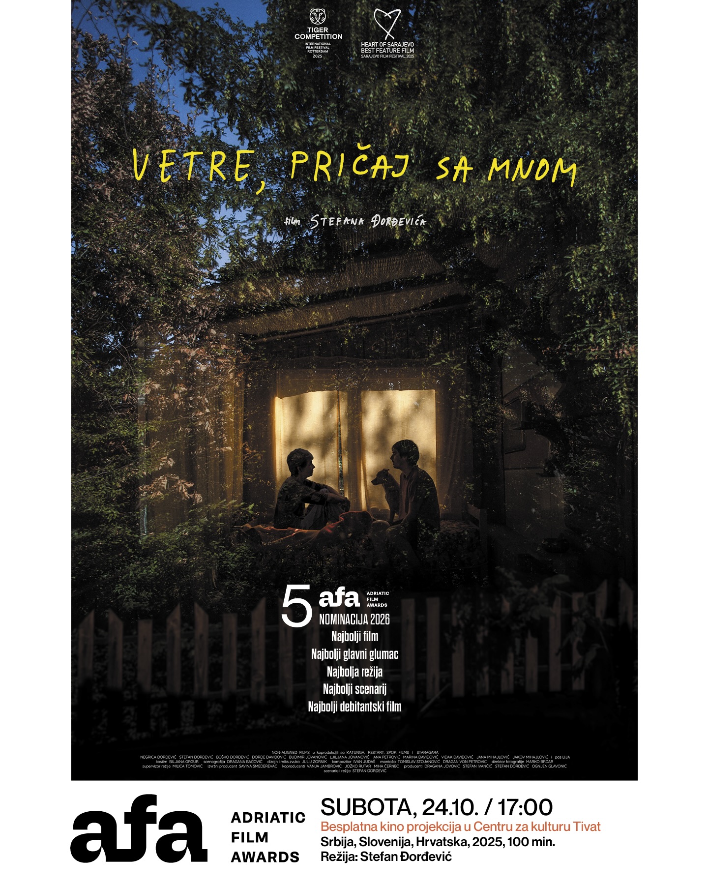 Adriatic Film Awards -- projekcija filma "Heart of Sarajevo", Centar za kulturu Tivat