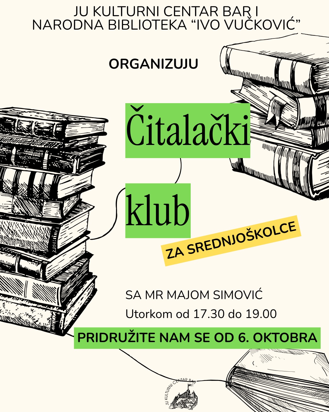 Čitalački klub za srednjoškolce, Narodna biblioteka „Ivo Vučković"