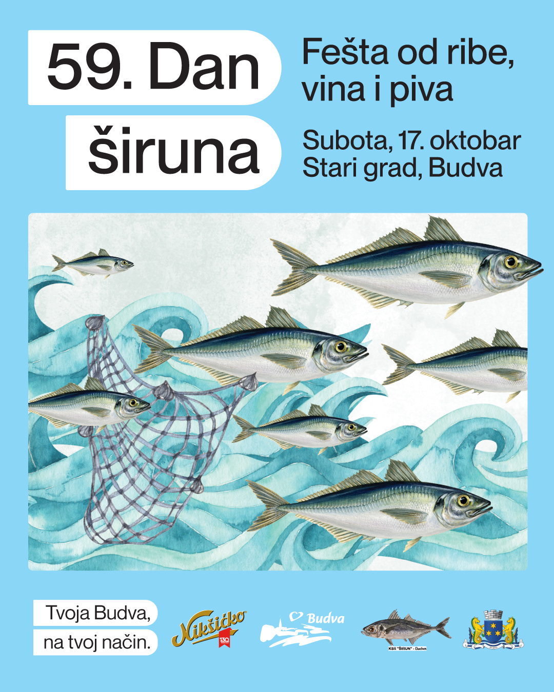 59. Dan Širuna - Fešta od ribe, vina i piva, Ispred Starog grada