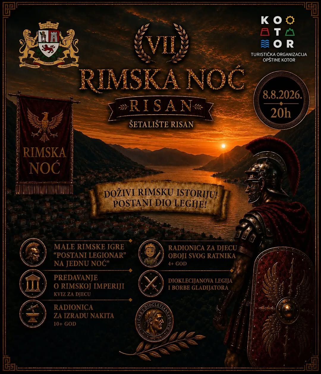 Rimska noć, Šetalište Risno