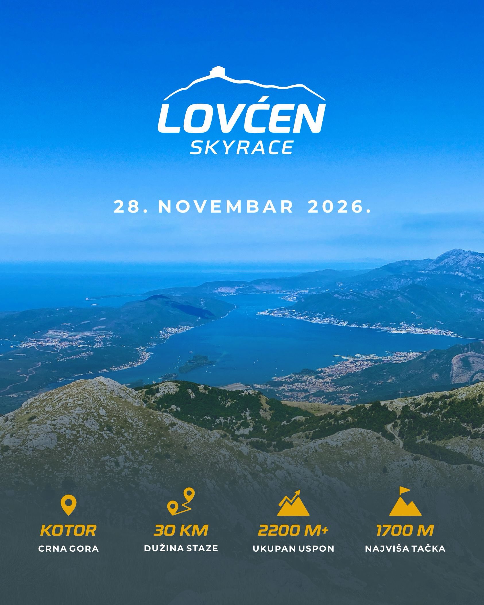 LOVĆEN SKYRACE 2026, Kotor (Gradska Riva, Old Town)