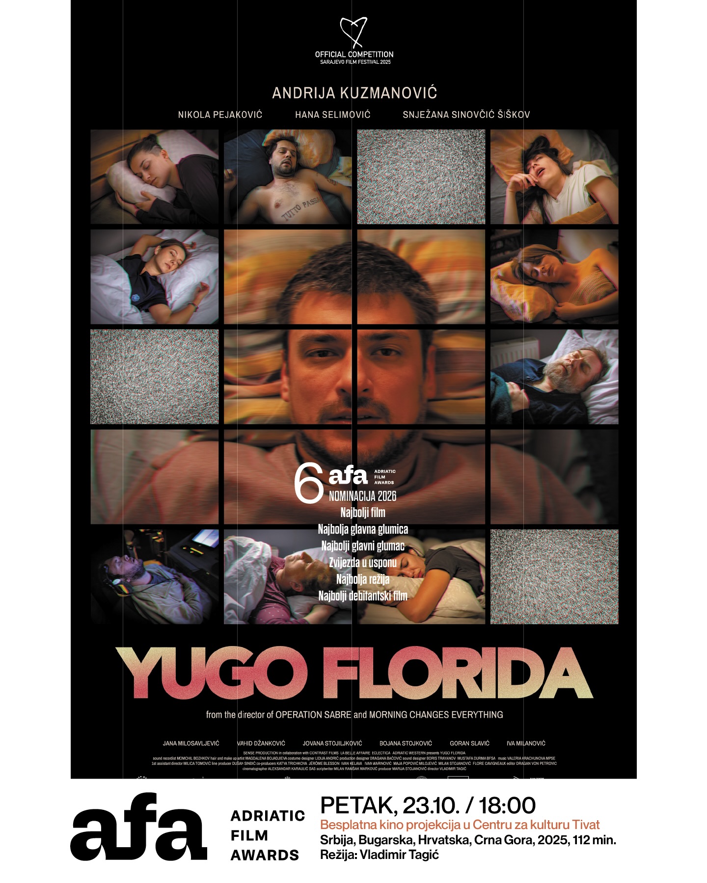 Adriatic Film Awards -- projekcija filma "Yugo Florida", Centar za kulturu Tivat