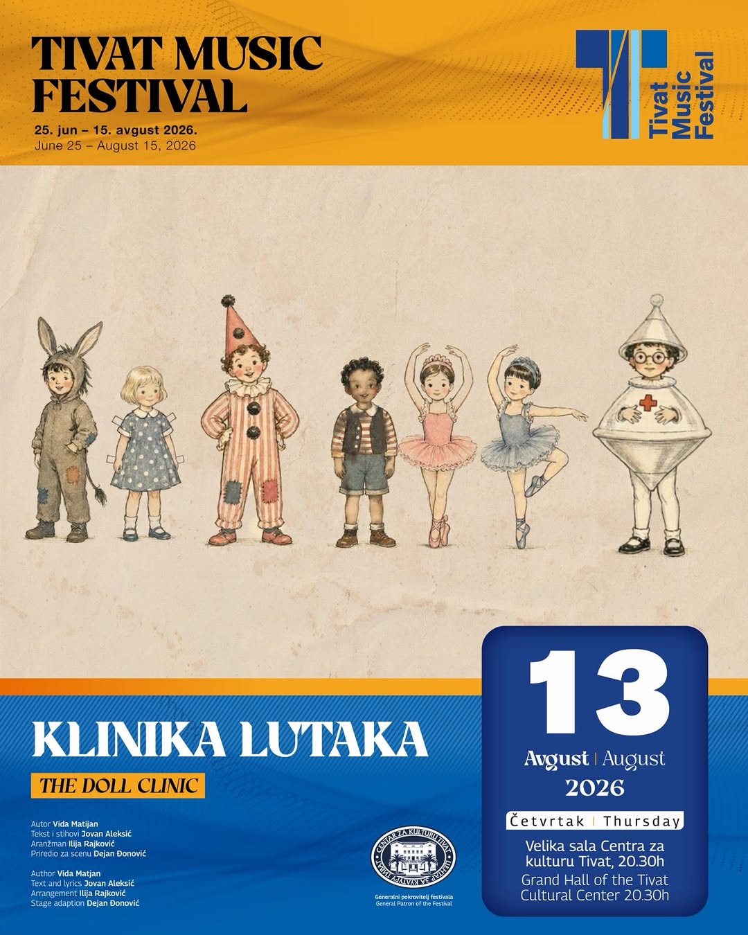 KLINIKA LUTAKA, Velika sala Centra za kulturu Tivat