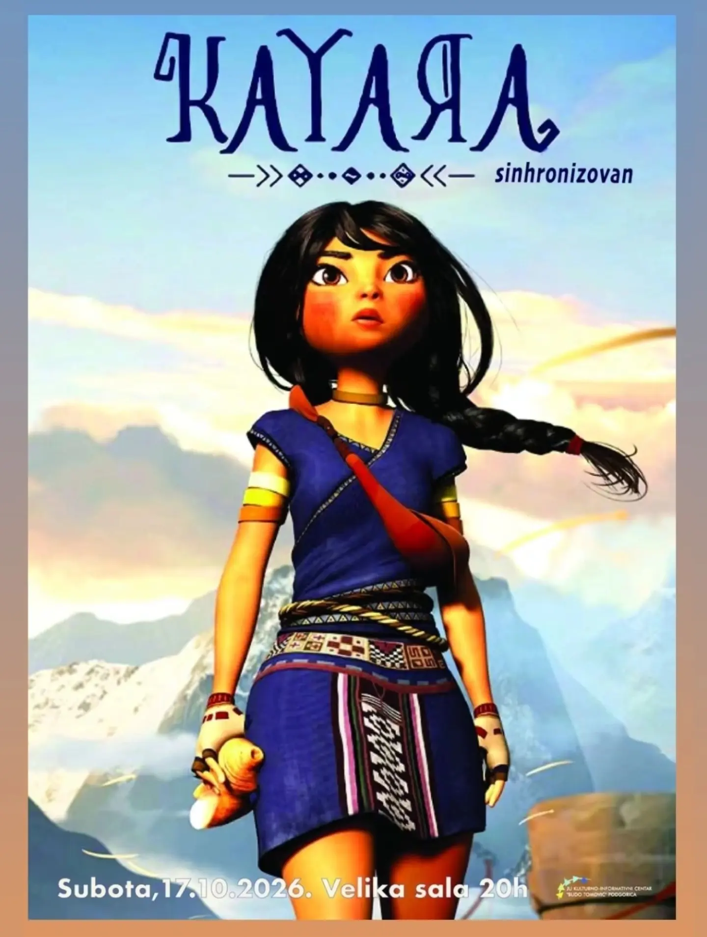 Projekcija sinhronizovanog animiranog filma „Kayara", KIC 'Budo Tomović'