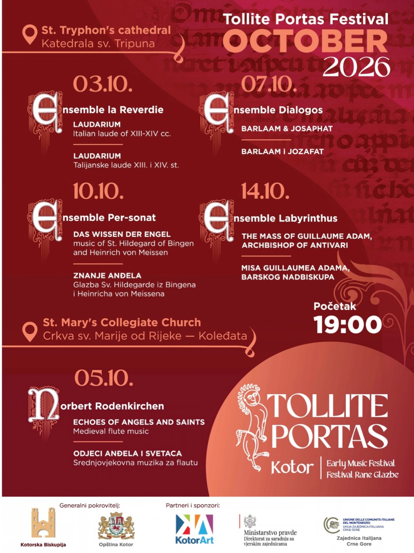 Ensemble Dialogos - Barlaam & Josaphat, Katedrala sv. Tripuna