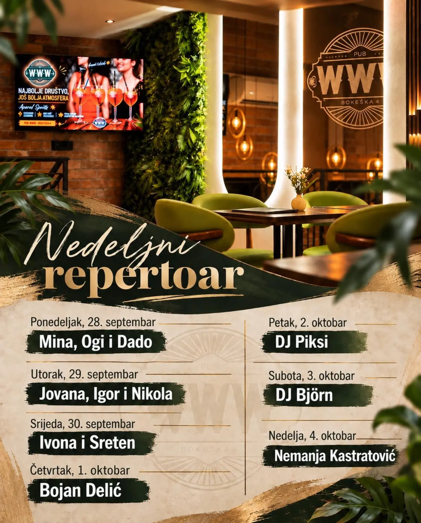 Bojan Delic, Pub WWW, Bokeška 4