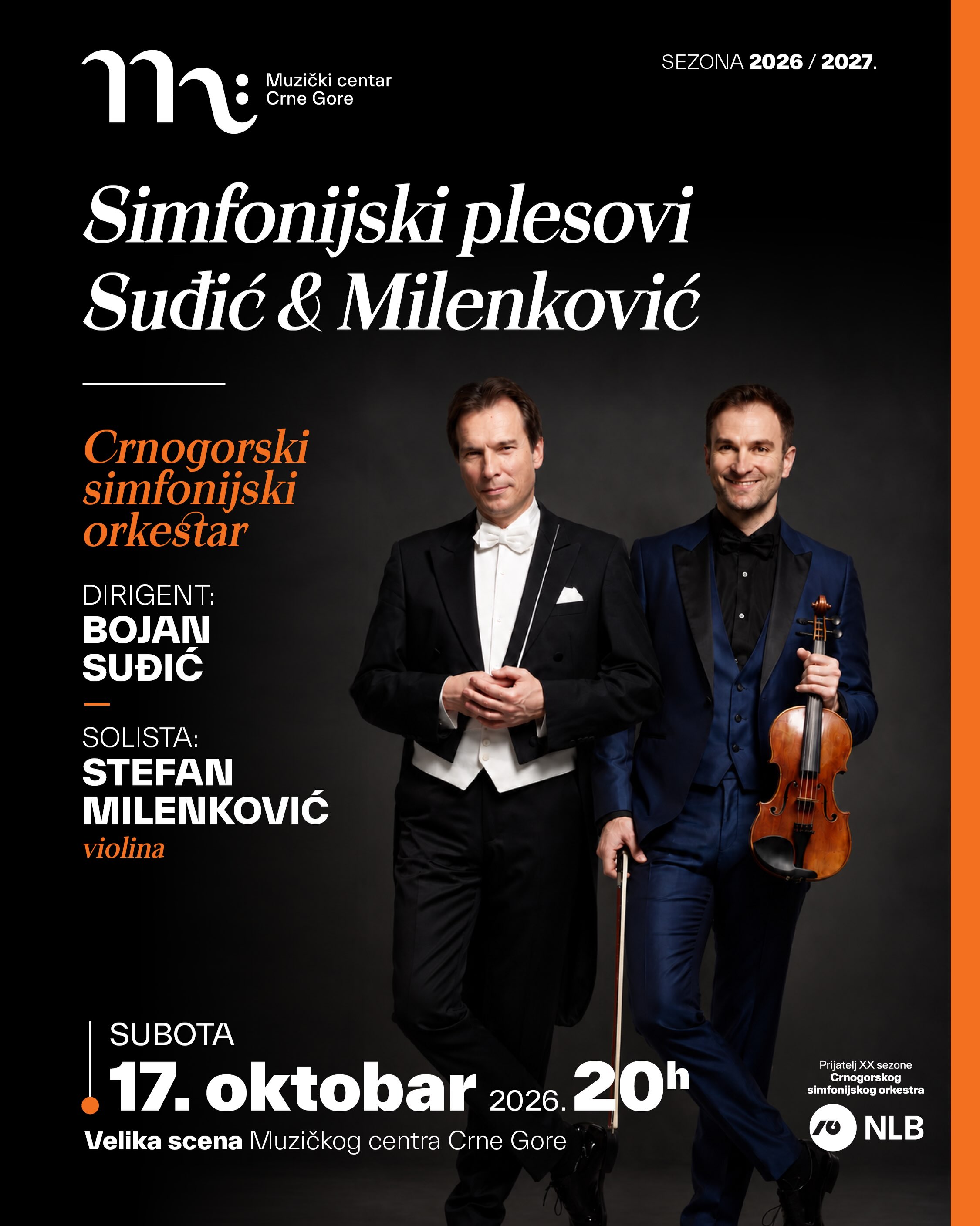Simfonijski plesovi -- Crnogorski simfonijski orkestar, Velika scena Muzičkog centra Crne Gore