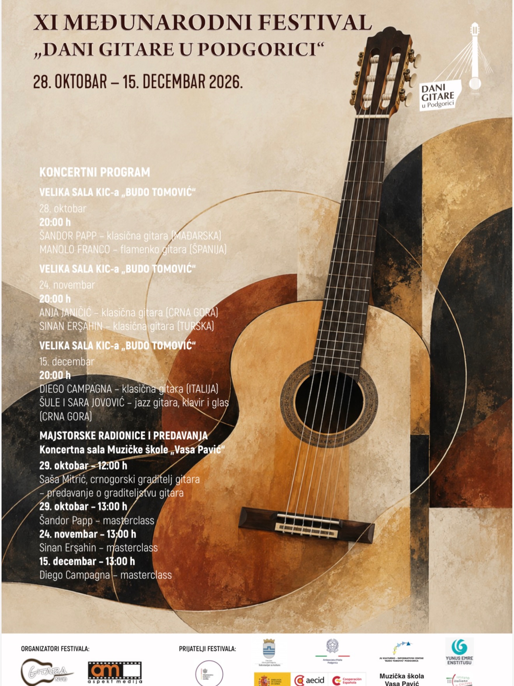 Predavanje: Saša Mitrić -- o graditeljstvu gitara, Muzička škola "Vasa Pavić" -- Koncertna sala
