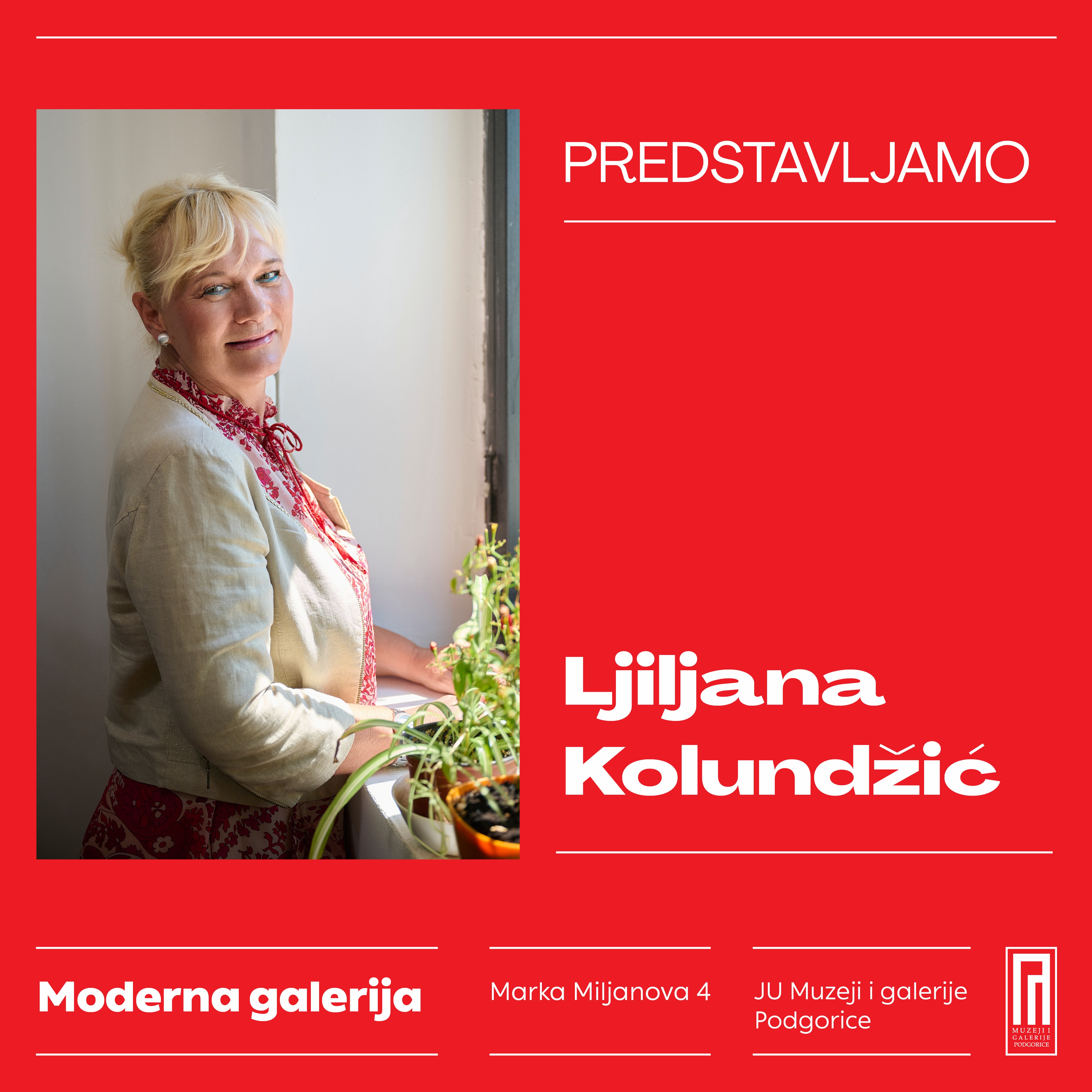 Izložba „Linija lica" Ljiljane Kolundžić, Moderna galerija