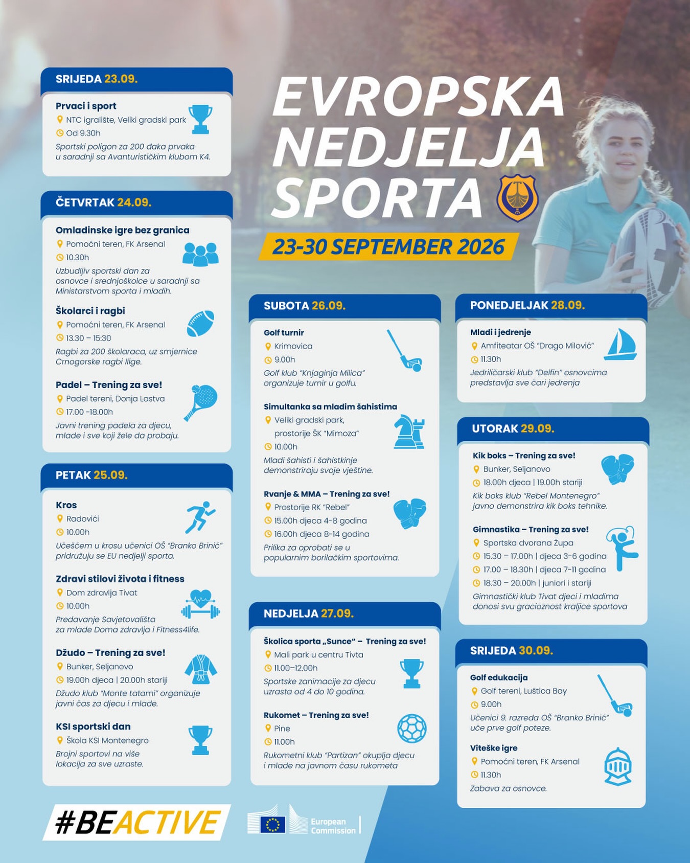 Školica sporta Sunce, Mali park u centru Tivta
