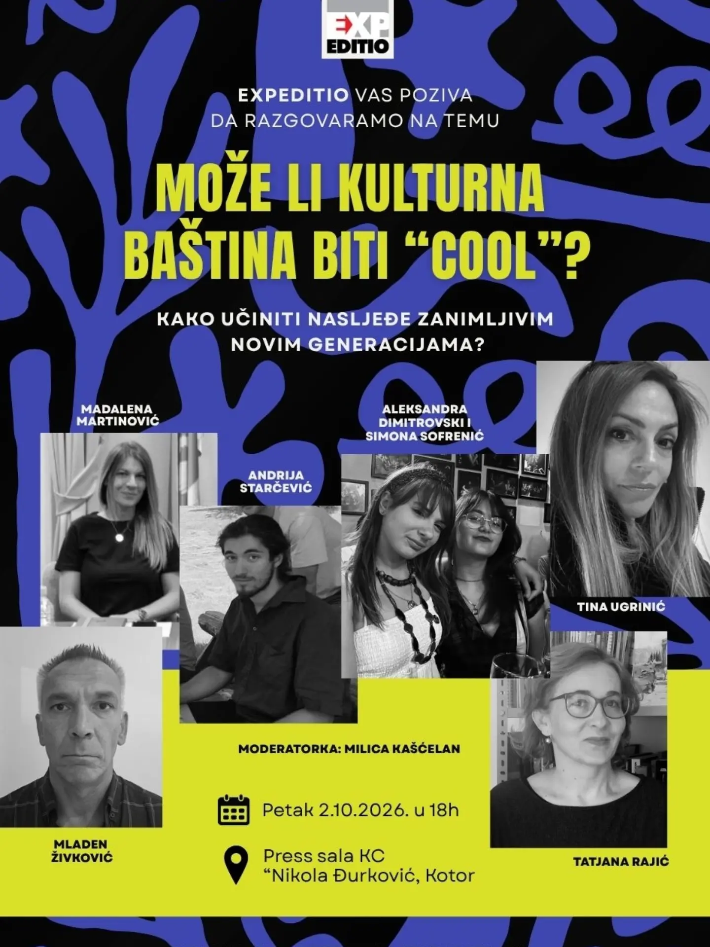 Panel: Kako učiniti nasljeđe zanimljivim novim generacijama?, Press sala KC "Nikola Đurković"