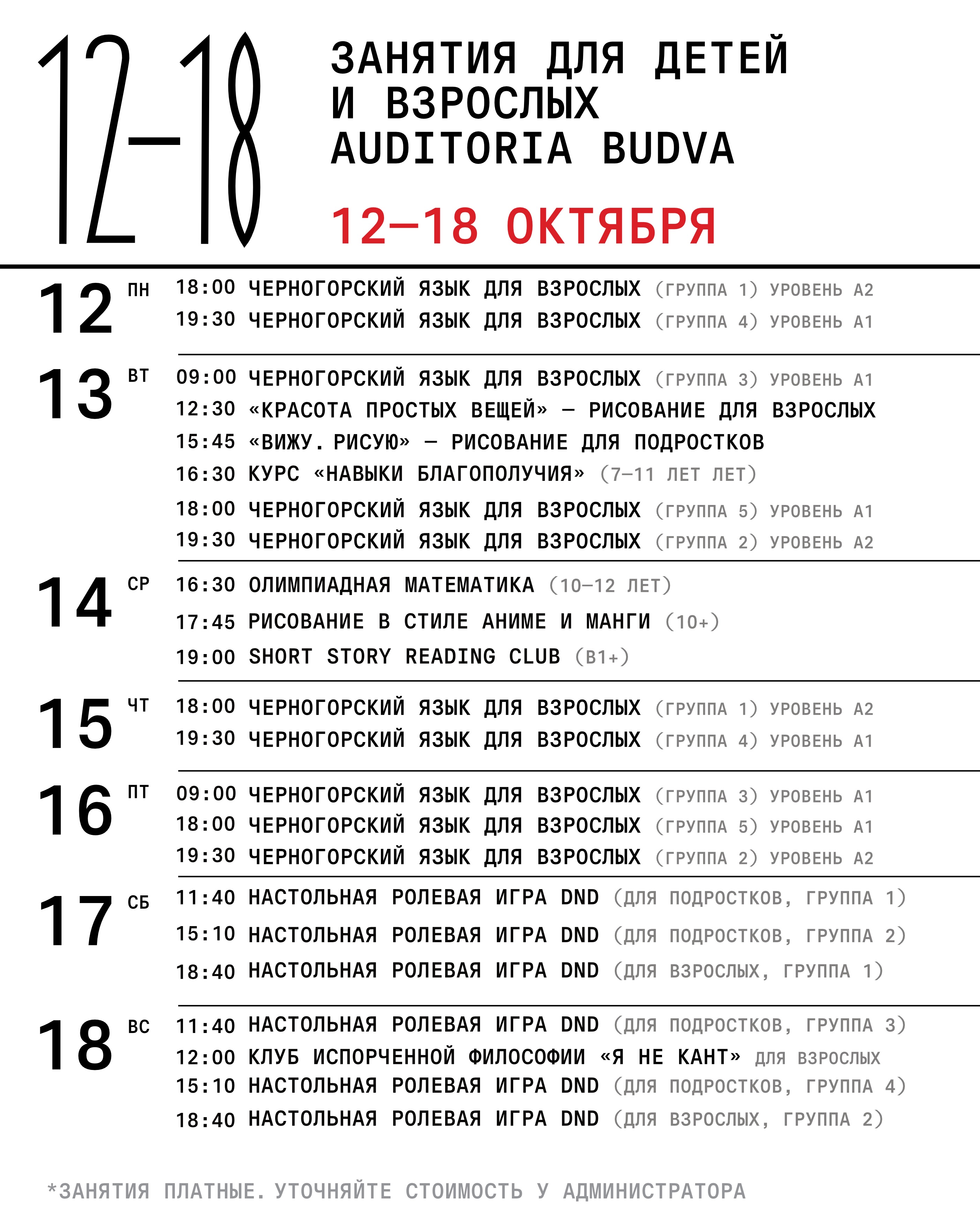 Рисование для взрослых «Красота простых вещей», Auditoria Budva