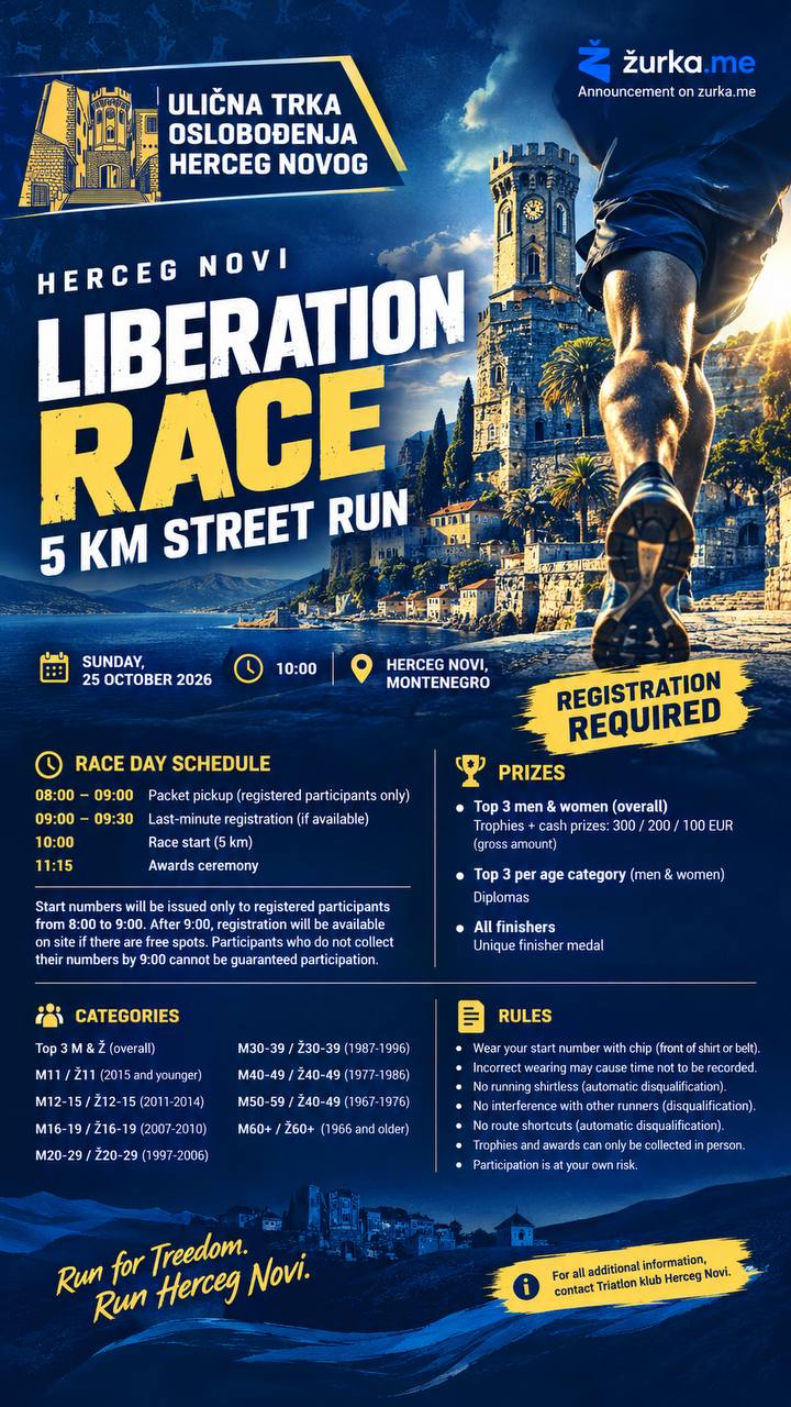 Liberation Race - Ulična trka oslobođenja Herceg Novog (5 km), Igalo Park