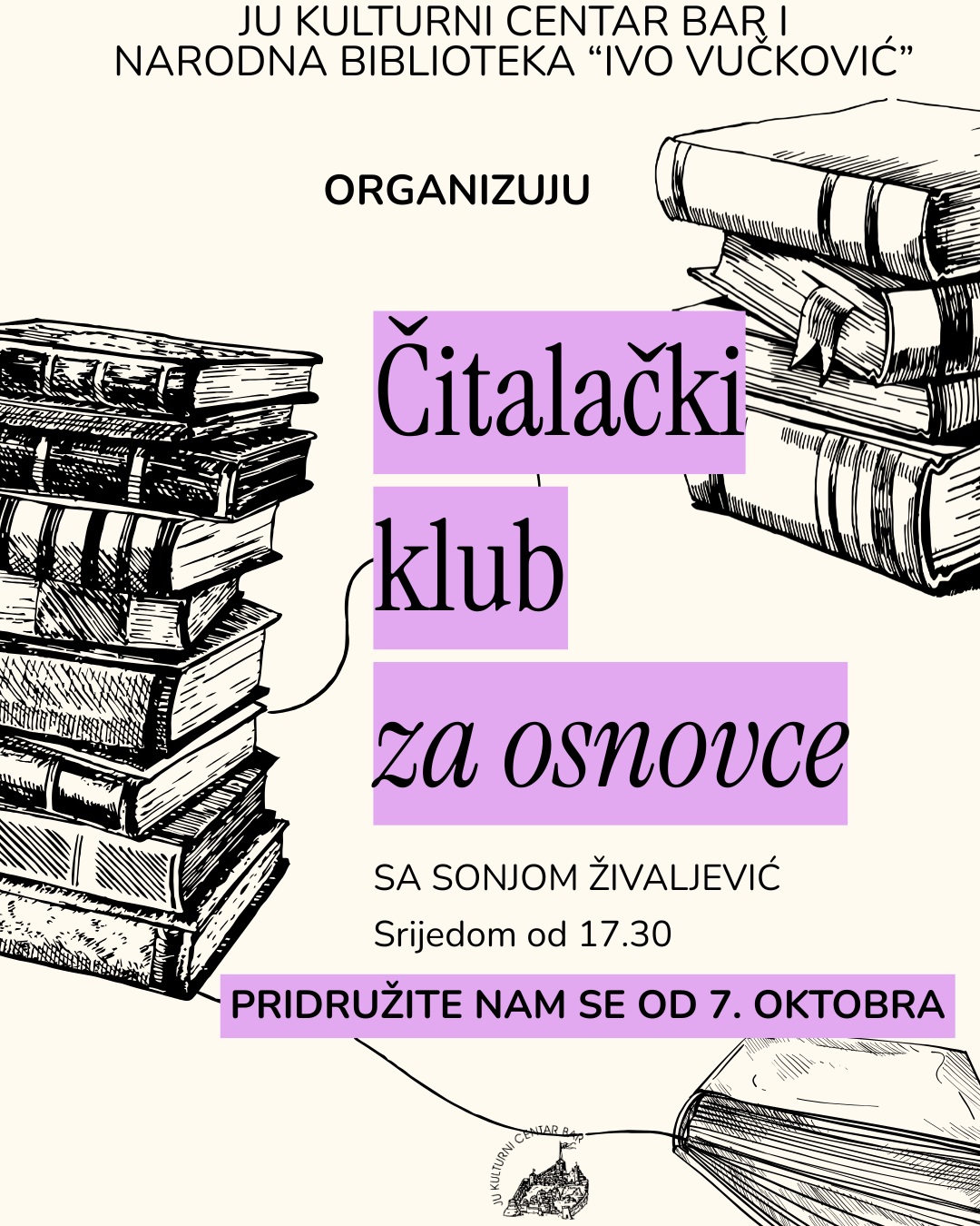 Čitalački klub za osnovce sa Sonjom Živaljević, Narodna biblioteka „Ivo Vučković"