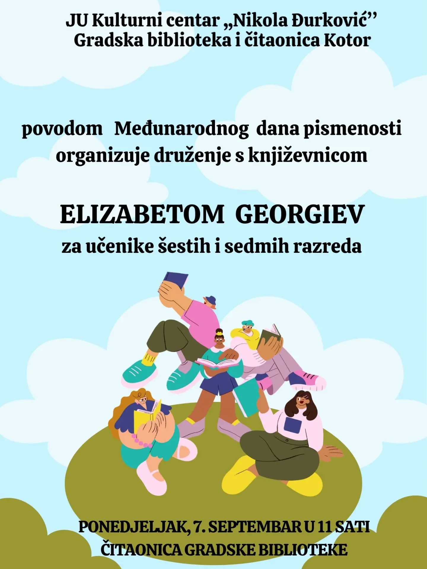Druženje s književnicom Elizabetom Georgiev, Kulturni centar Kotor
