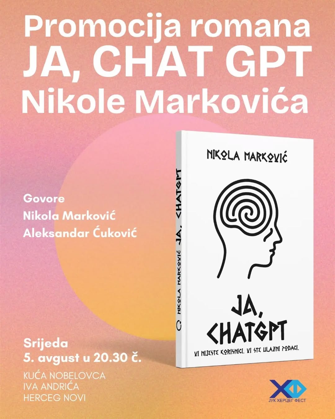Promocija romana „Ja, Chat GPT"