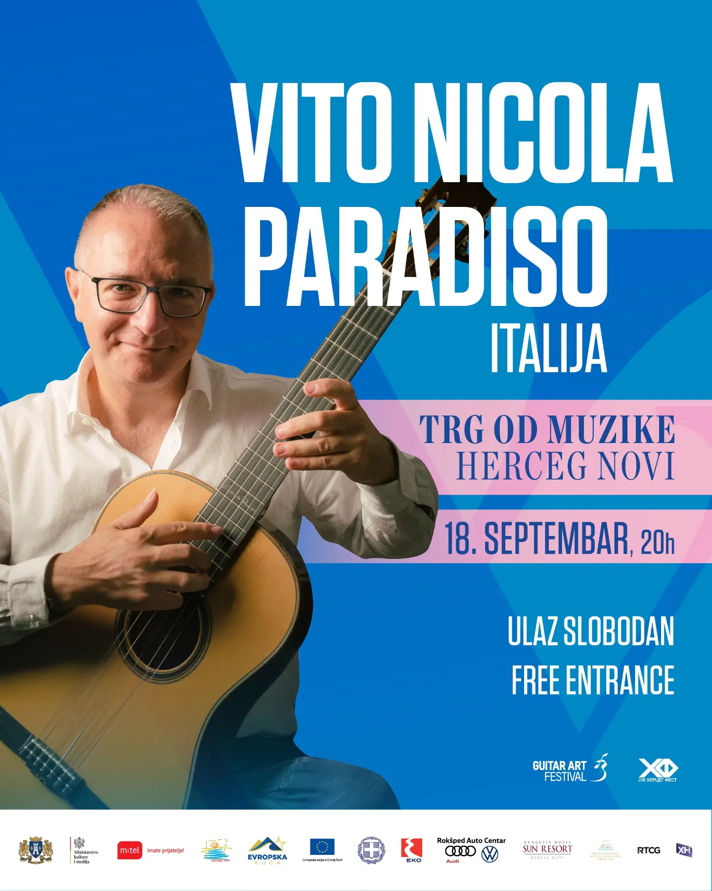 Vito Nicola Paradiso -- koncert (XX Guitar Art Summer Fest), Trg od Muzike