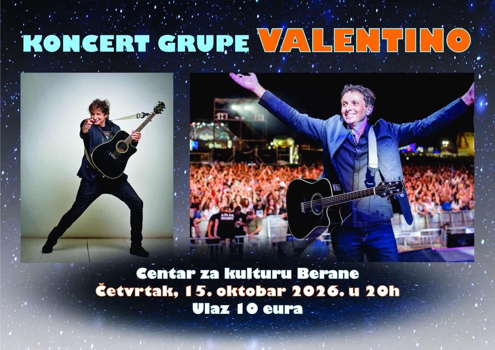 Koncert grupe „Valentino", Centar za kulturu