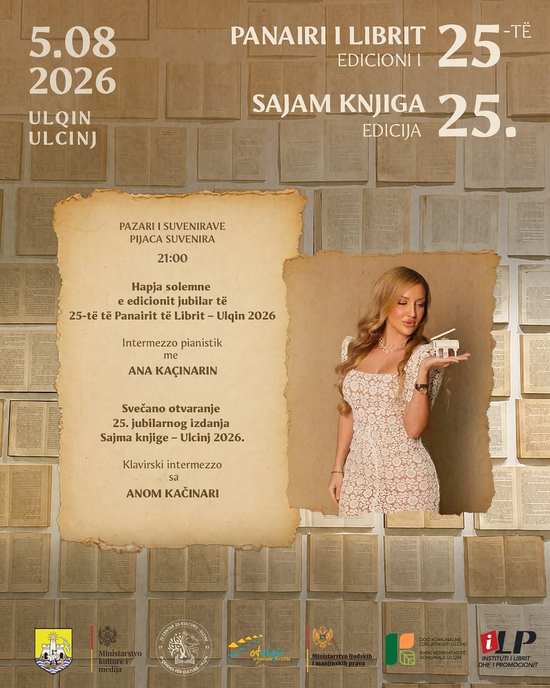 Svečano otvaranje 25. Sajma knjiga - Ulcinj 2026, Pijaca suvenira, Ulcinj