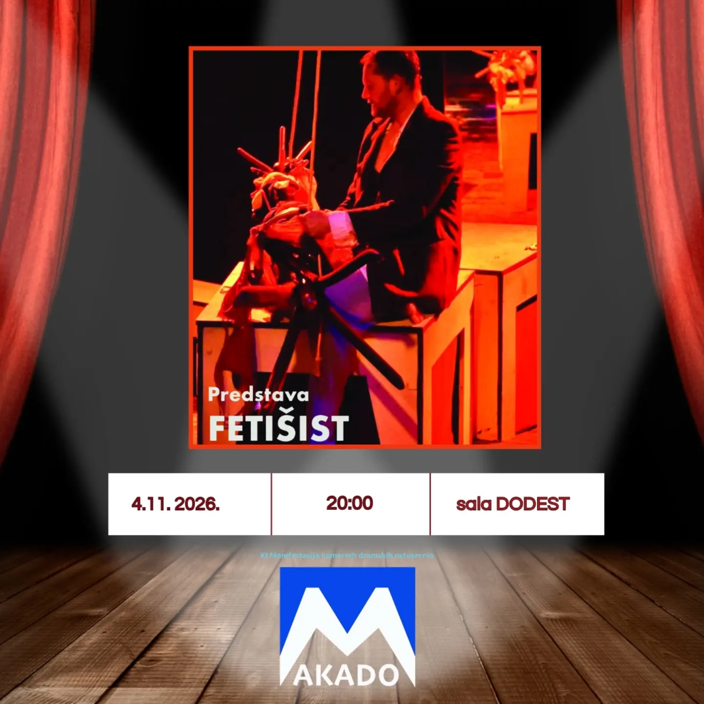 Predstava "Fetišist", KIC 'Budo Tomović', sala DODEST