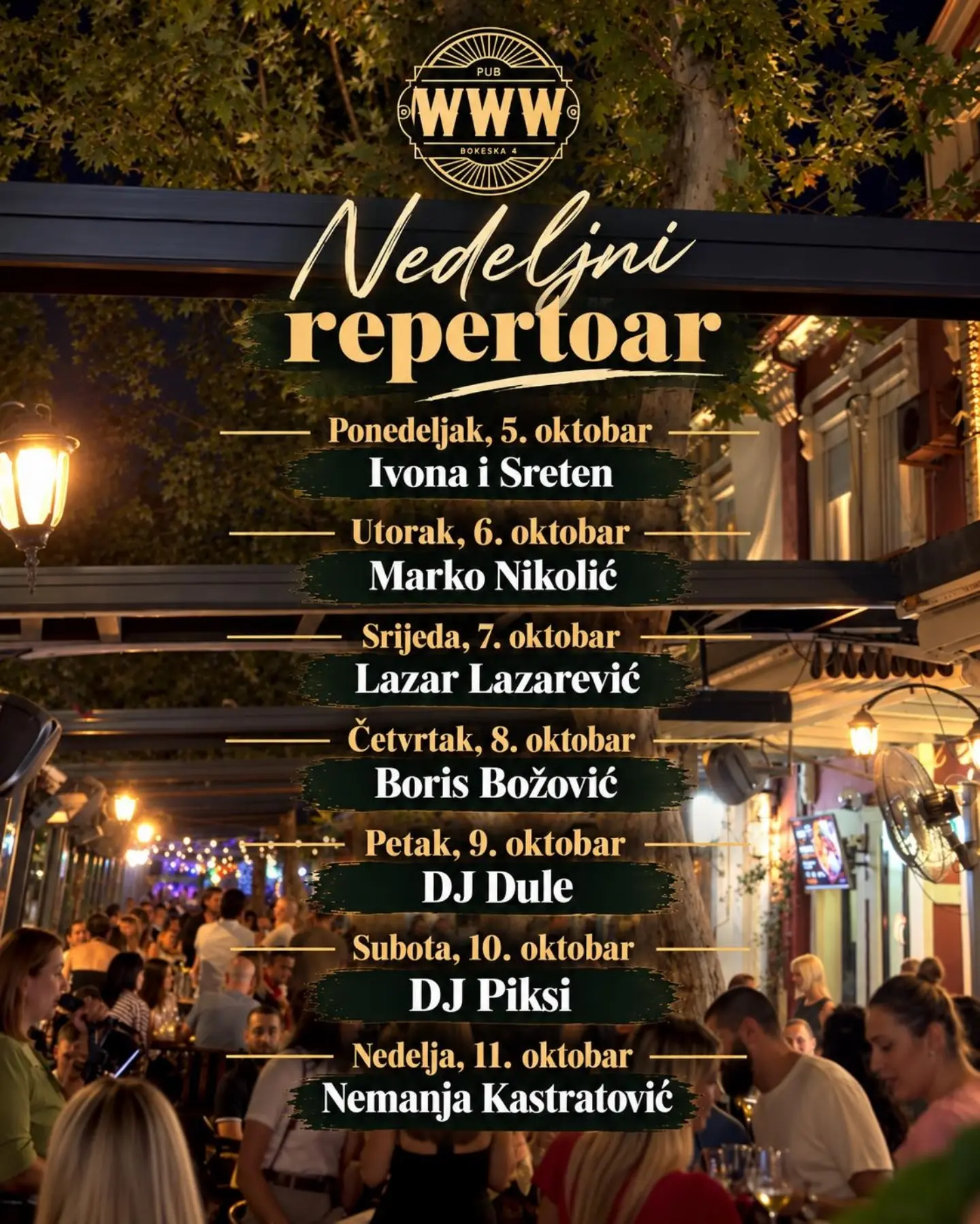 Nemanja Kastratović, Pub WWW, Bokeška 4
