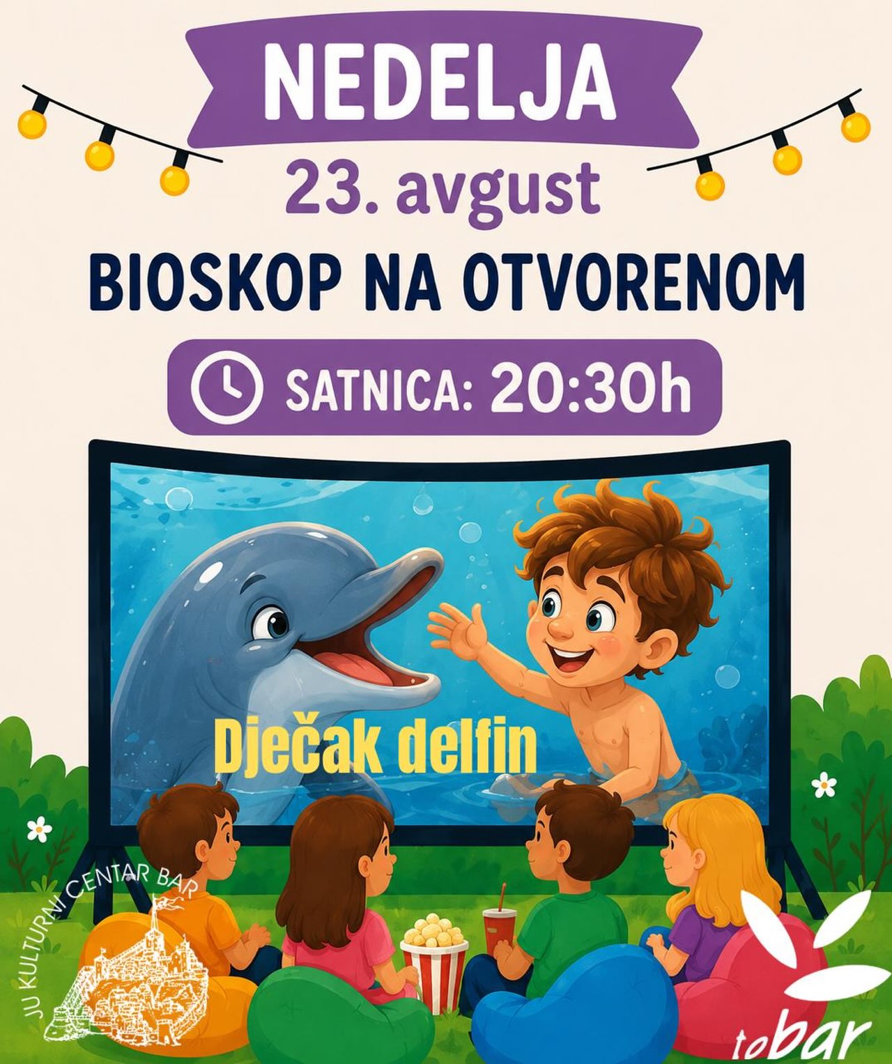 Bioskop na otvorenom - Dječak delfin, Sportska dvorana Topolica
