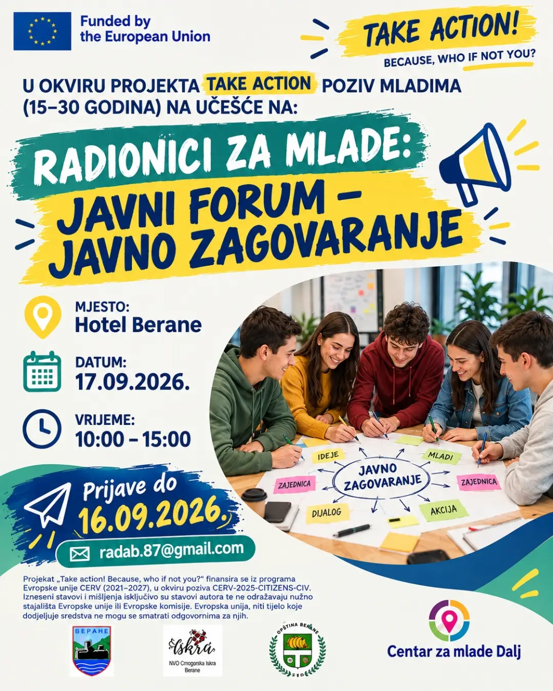 Radionica za mlade: Take Action! Because, who if not you?, Hotel Berane