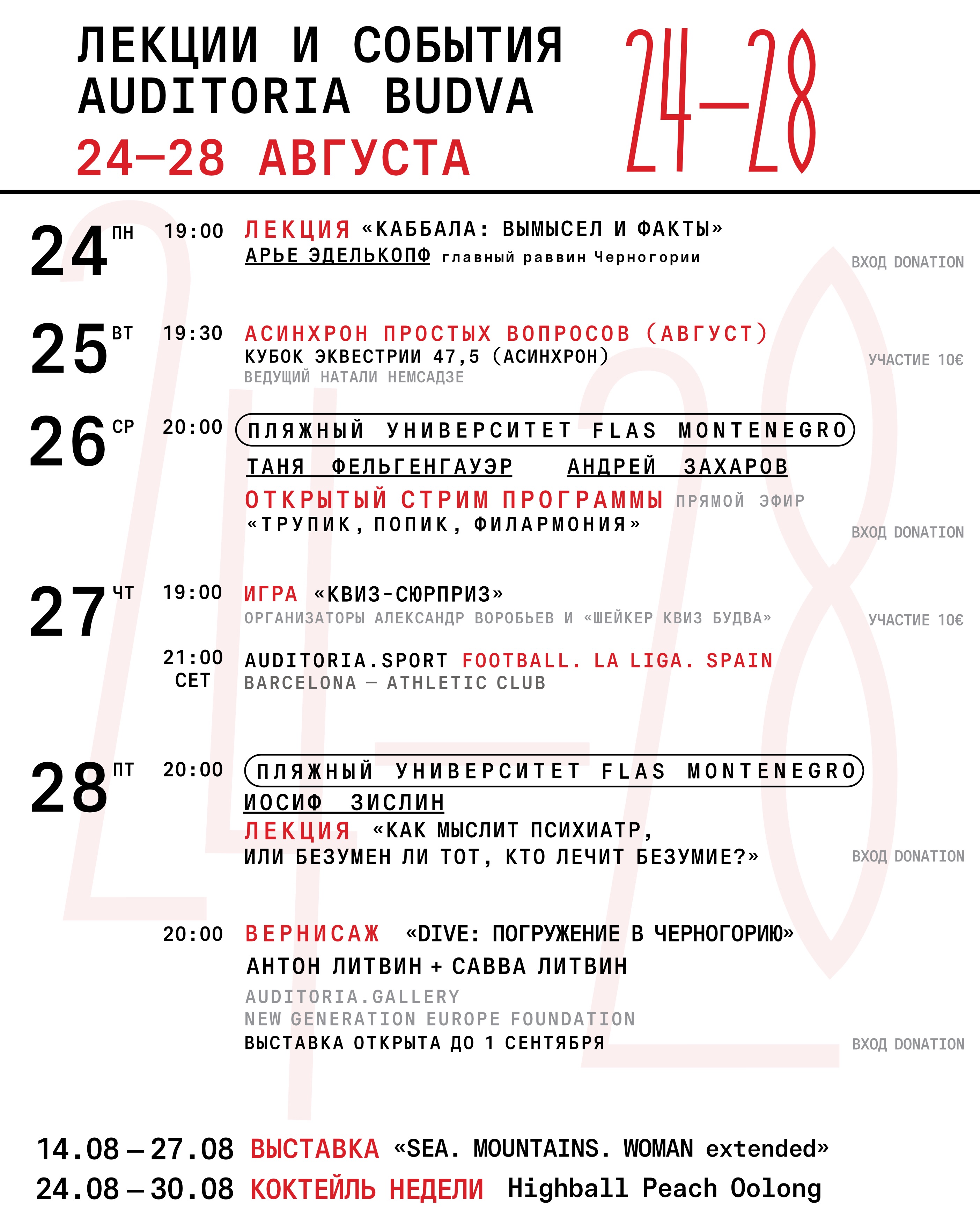 Лекция «Каббала: вымысел и факты», Auditoria Budva