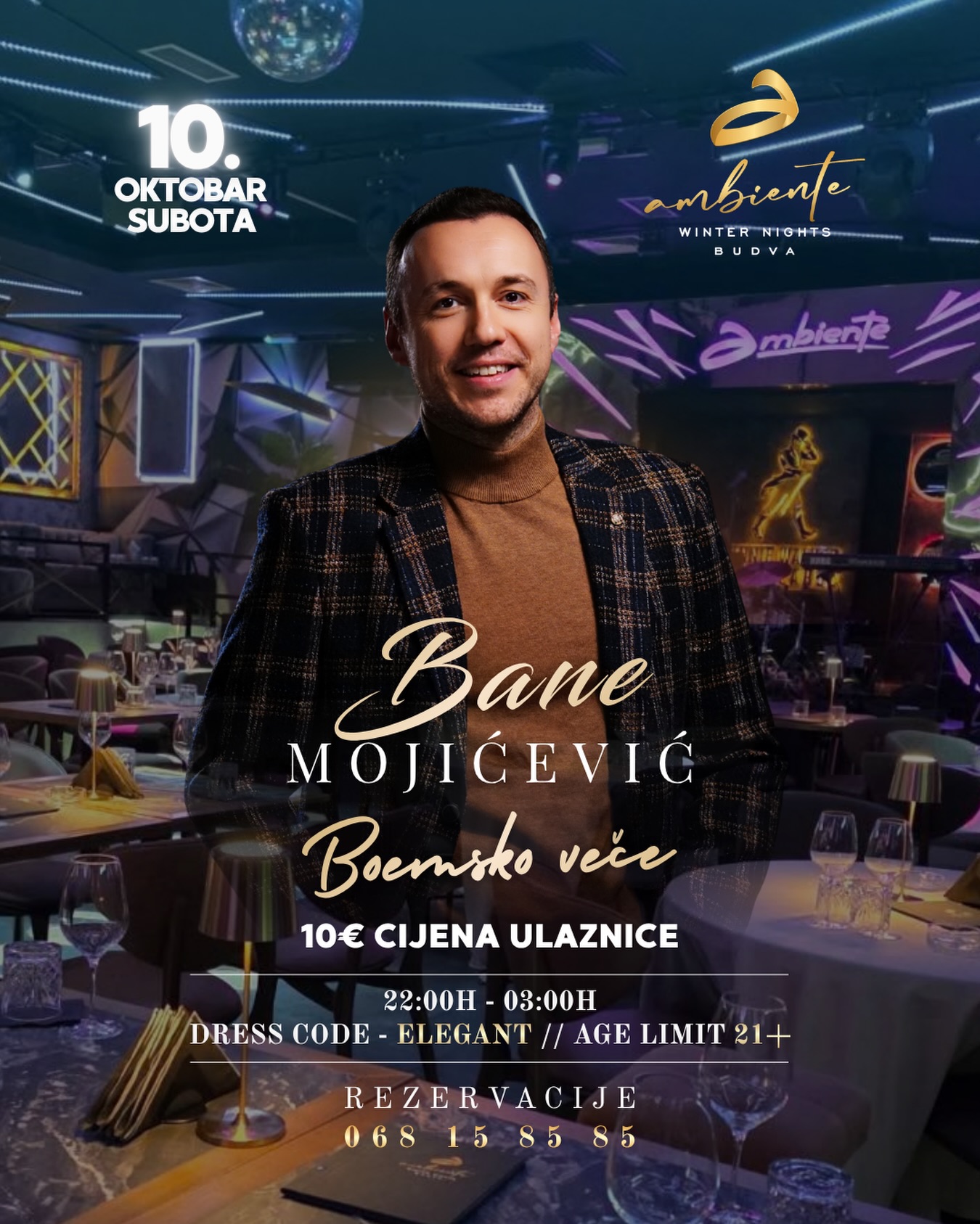 Bane Mojićević -- Boemsko veče, Klub Ambiente