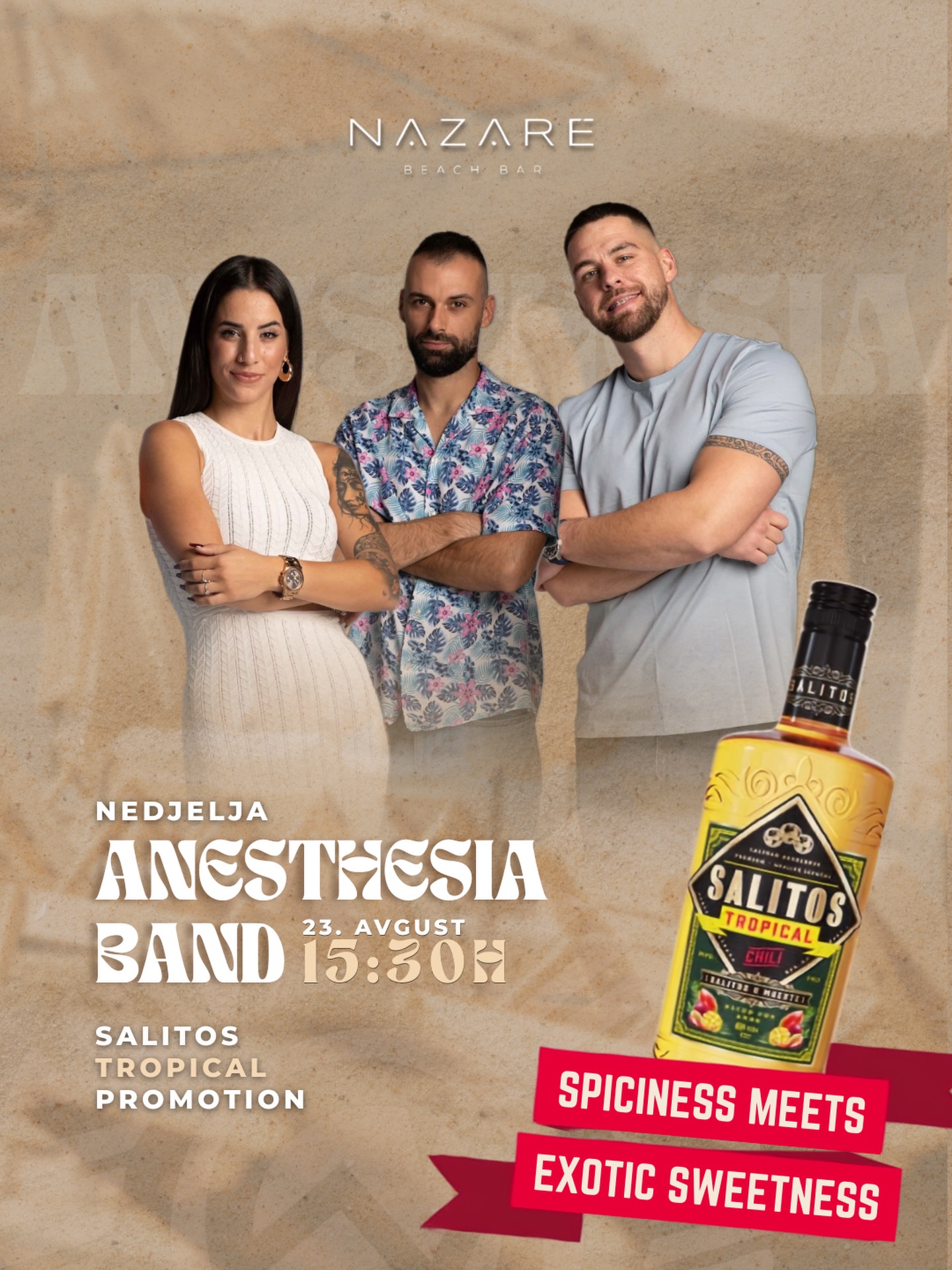 Anesthesia Band & Salitos Tropical Promocija, Nazare Beach Bar