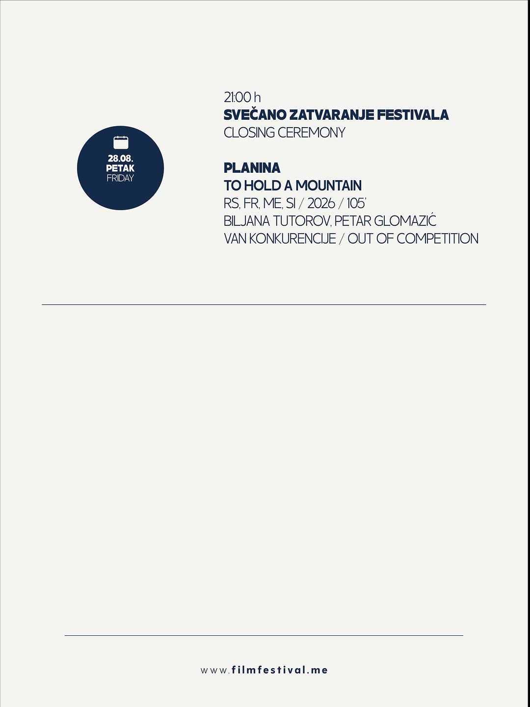 Svečano zatvaranje festivala / Closing Ceremony, Kanli Kula