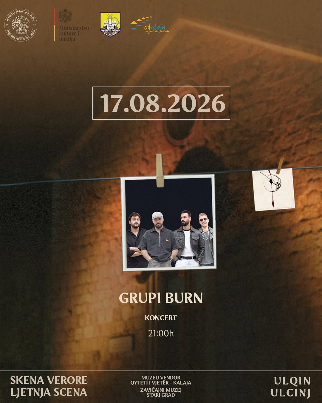 Koncert grupe BURN, Zavičajni muzej, Stari grad Ulcinj