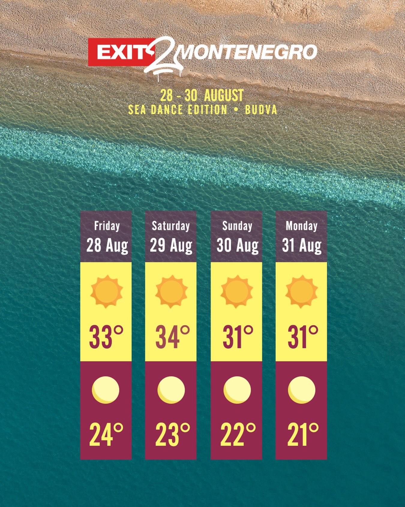 EXIT2 Montenegro Sea Dance Edition, Bečići Beach