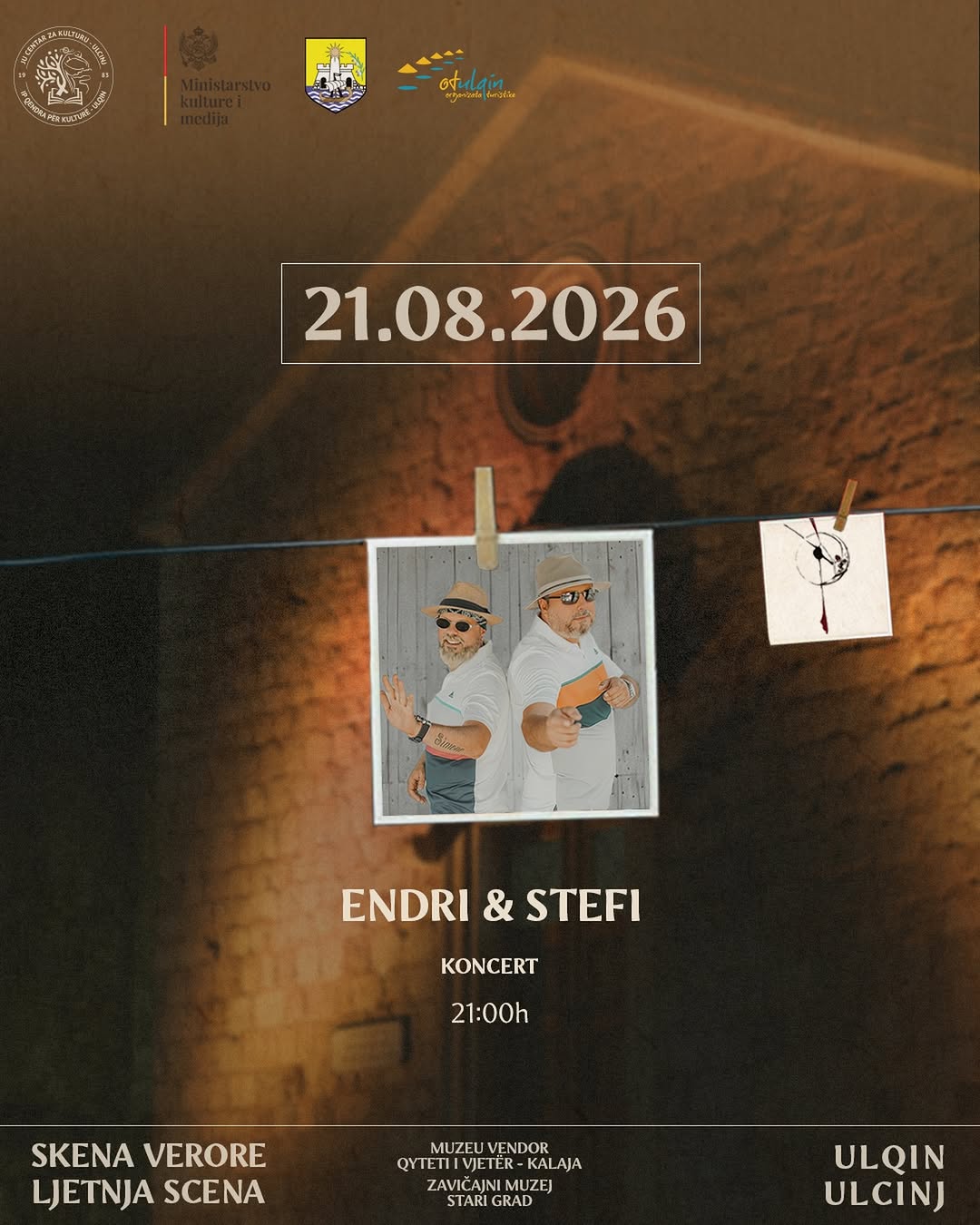 Endri & Stefi - Koncert, Zavičajni muzej, Stari grad Ulcinj
