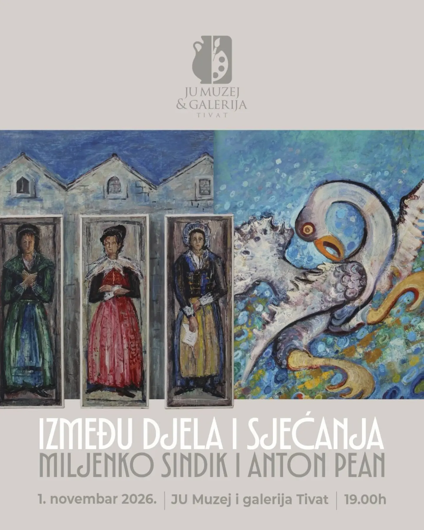 Izložba "Zidu djela i sjećanja" -- Pljenko Sindik / Anton Peai, Muzej i galerija Tivat