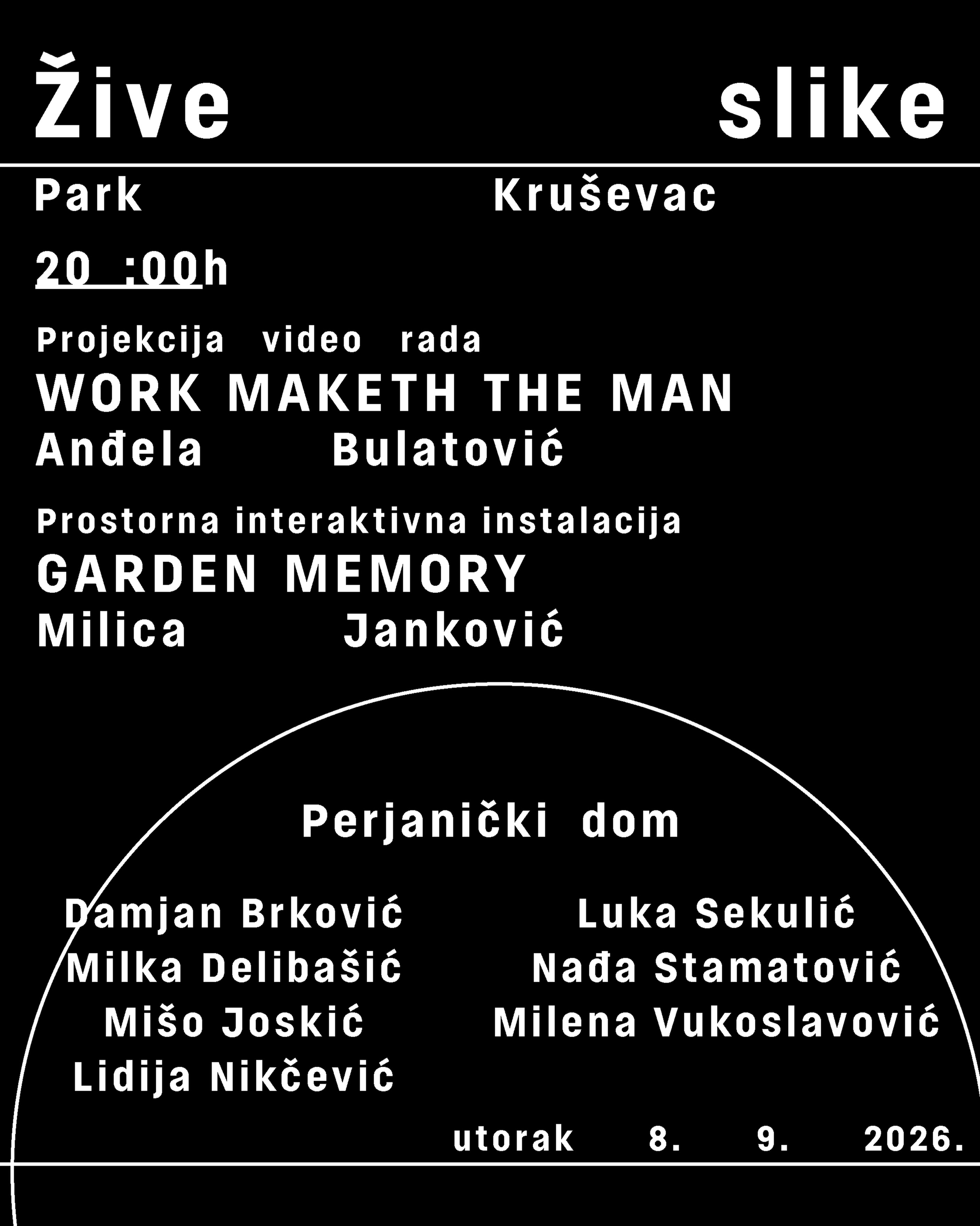 Stručno vođenje kroz izložbu „Žive slike", Perjanički dom i Park Kruševac