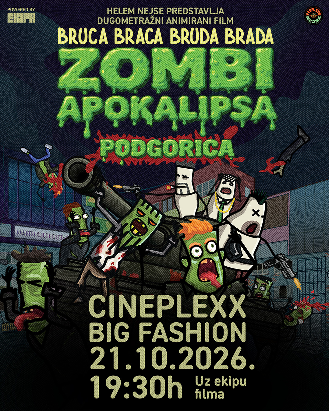 BBBB - Zombi apokalipsa (premijera), Bioskop Cineplexx Big Fashion
