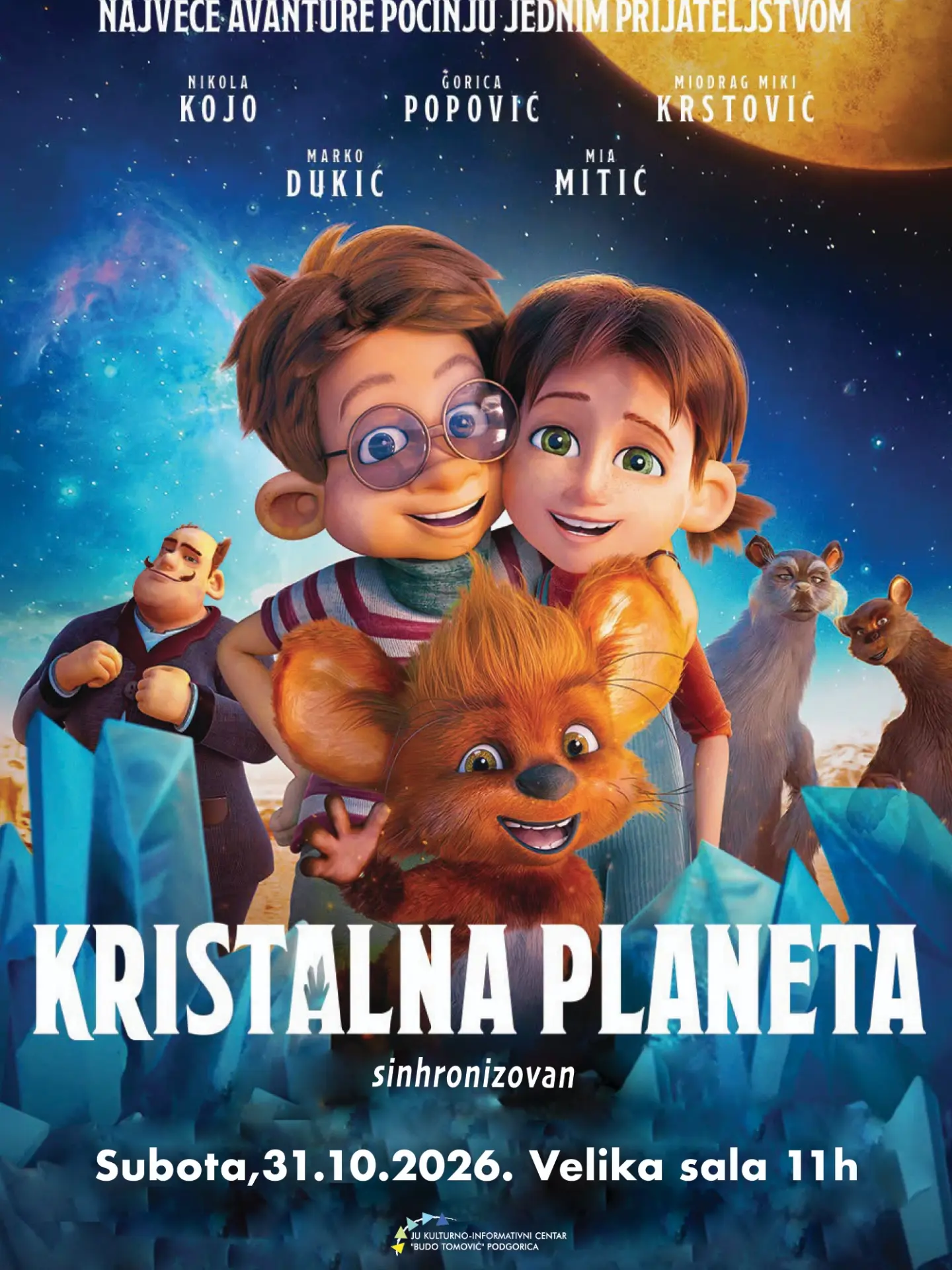 Kristalna planeta / The Crystal Planet (sinhronizovani animirani film), KIC 'Budo Tomović'