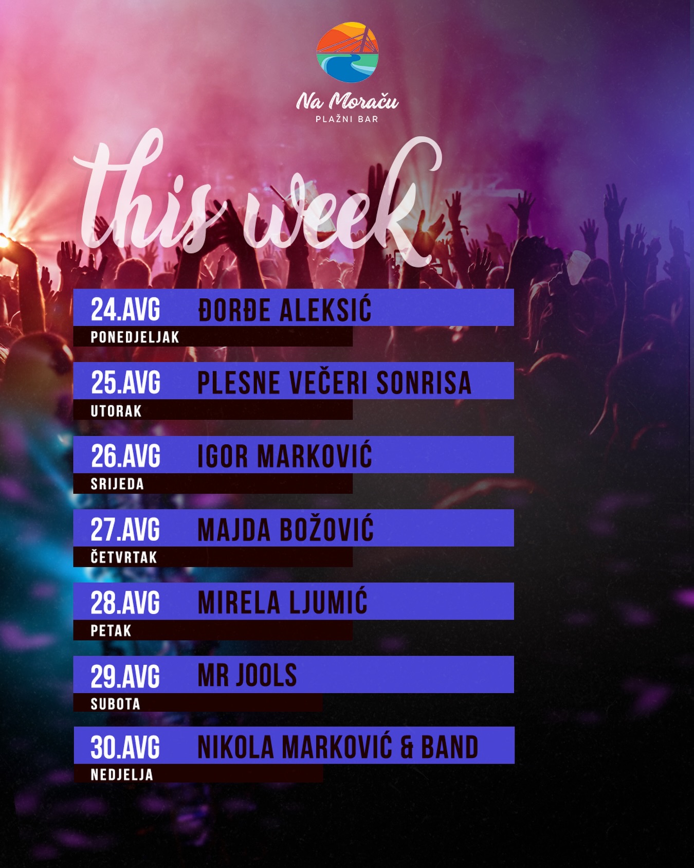Đorđe Aleksić, Plažni bar Na Moraču